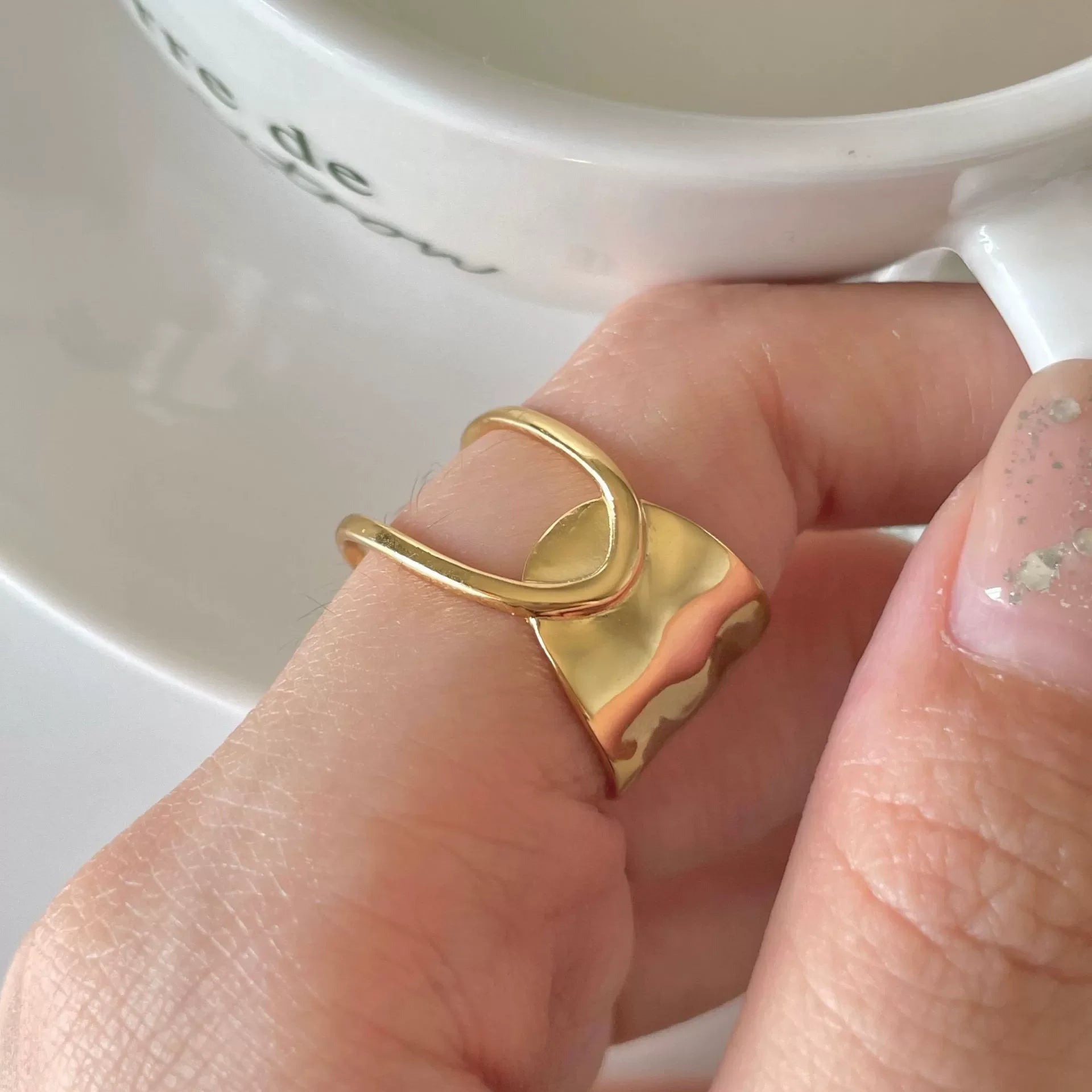 Korean Style Silver Heart Stackable Ring