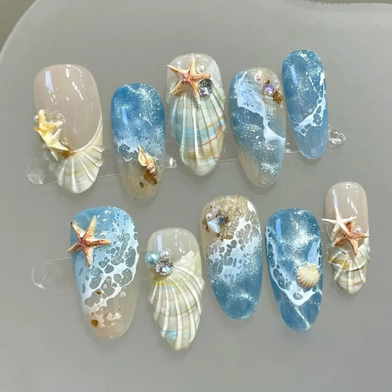 Summer Full-Cover Press-On Nails