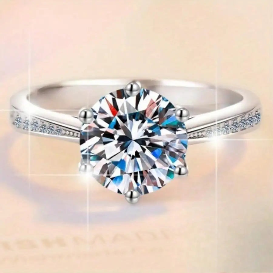 Luxury Six-Prong Solitaire Ring