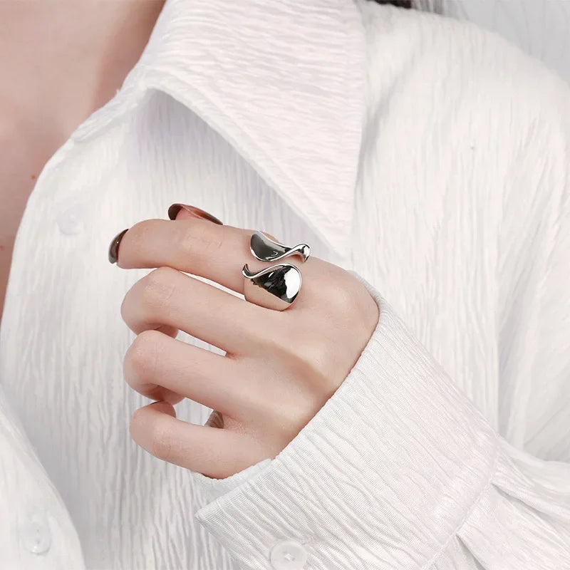 Handmade Simple Wide Statement Ring