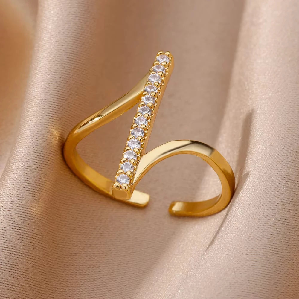 Luxury Zircon Evil Eye Adjustable Ring