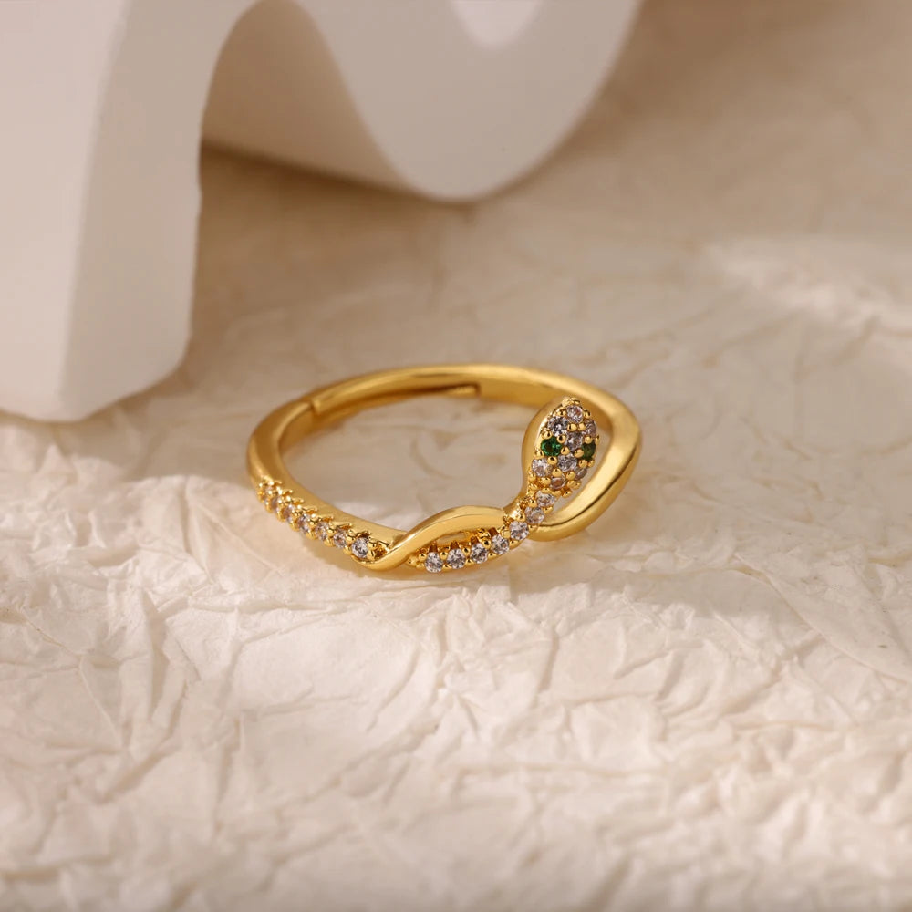 Luxury Zircon Evil Eye Adjustable Ring