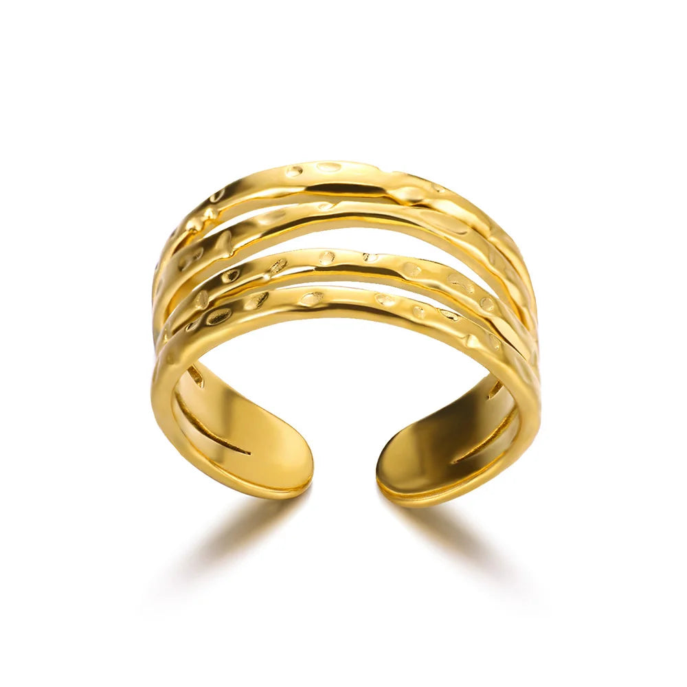 Aesthetic Gold Multi-Row Band