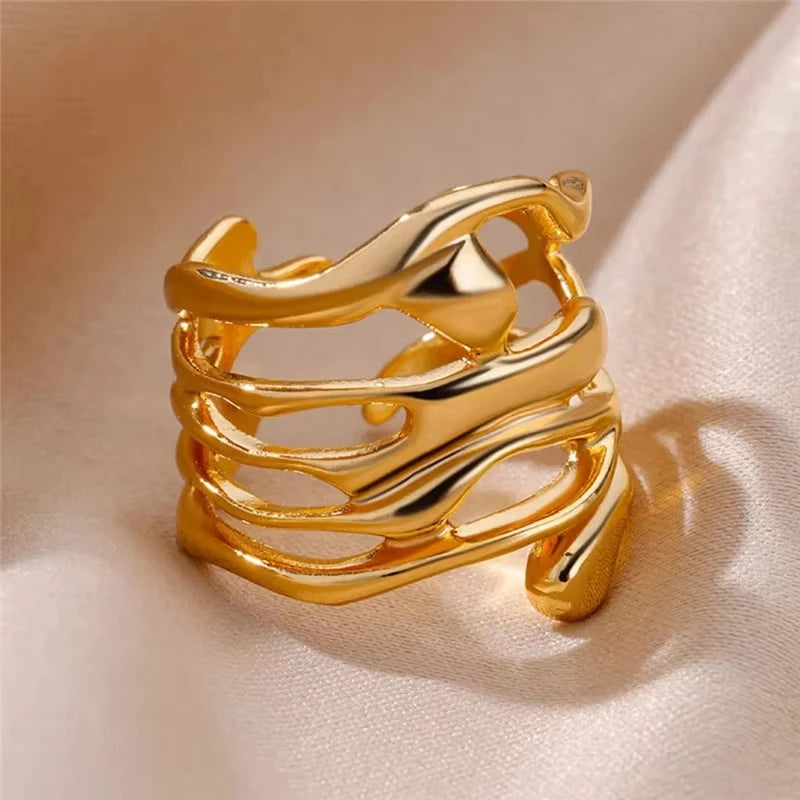 Luxury Zircon Evil Eye Adjustable Ring