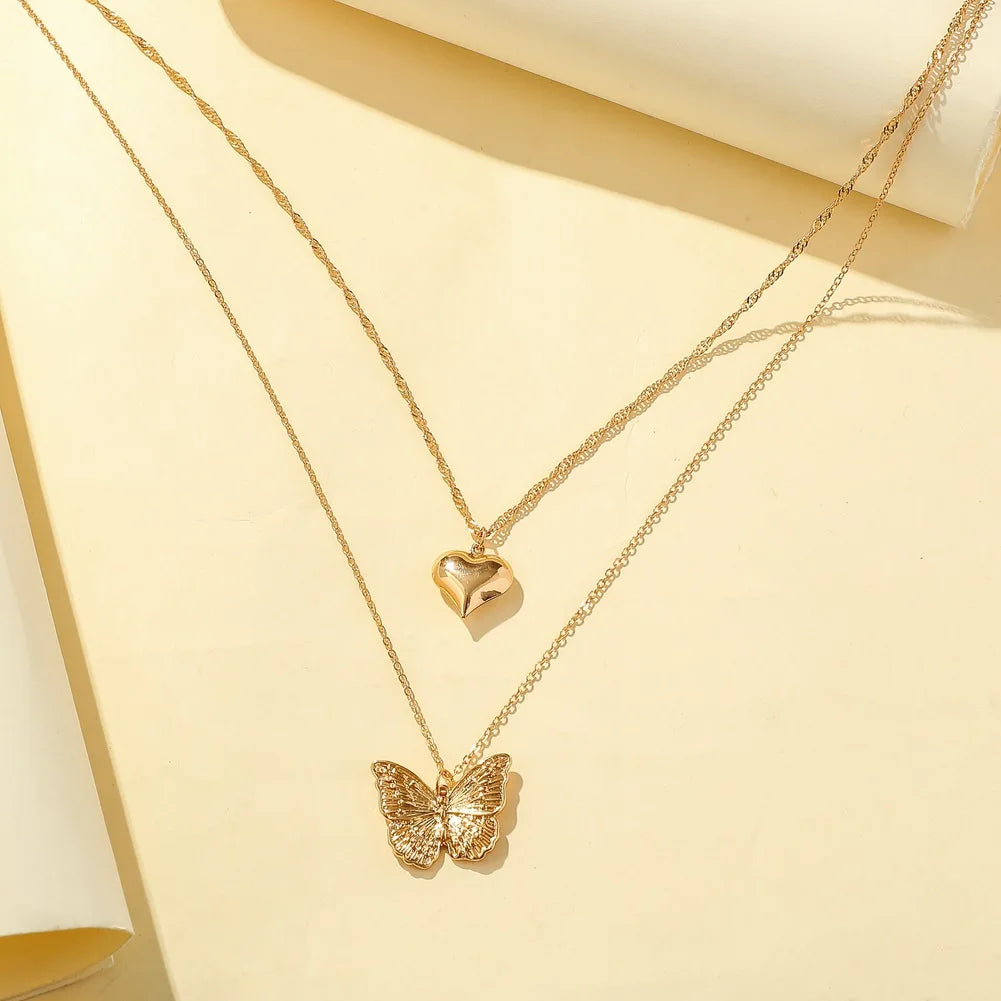 Vintage Gold Butterfly Snake Chain Choker
