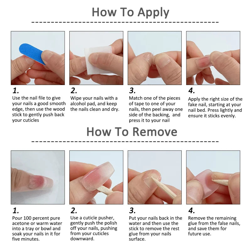 Light Blue Bow Press-On Nails