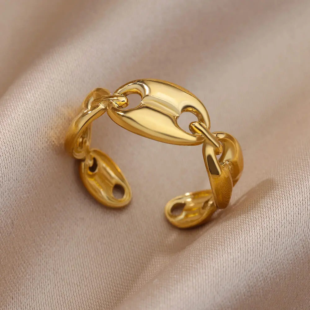 Aesthetic Gold Multi-Row Band