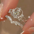 Fairy Sparkling Crown Ring Set