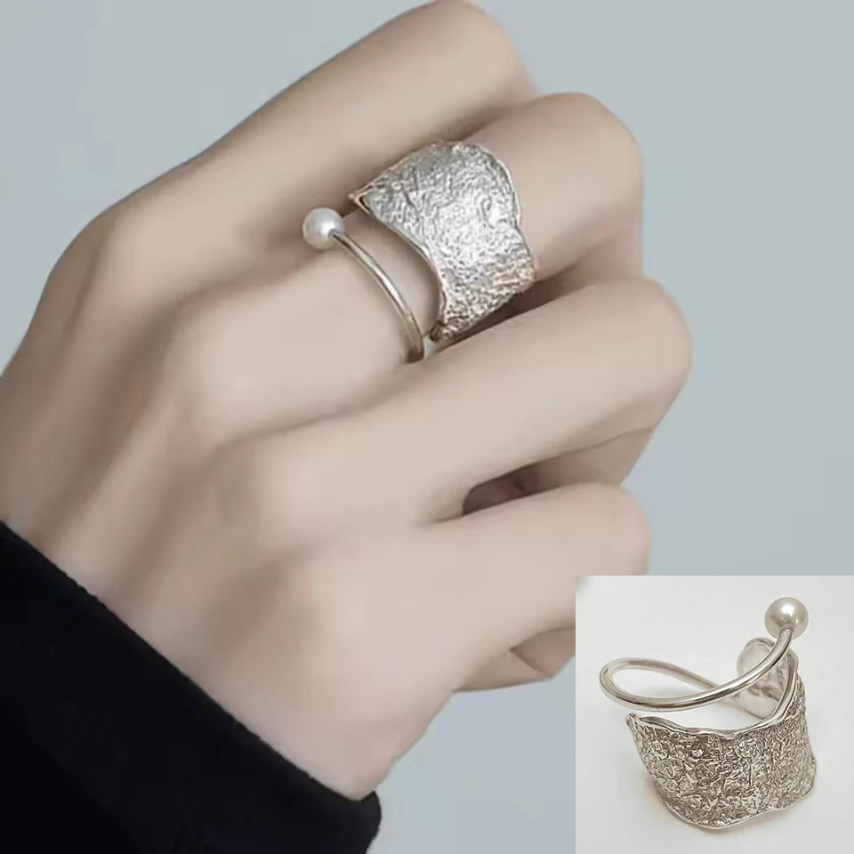 Korean Style Silver Heart Stackable Ring