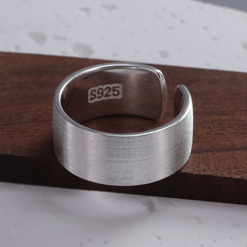 Punk Hollow Line Sterling Silver Ringtable  Jewelry
