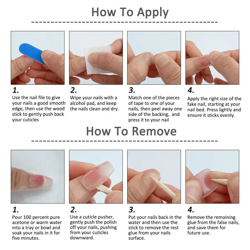 Light Blue Bow Press-On Nails