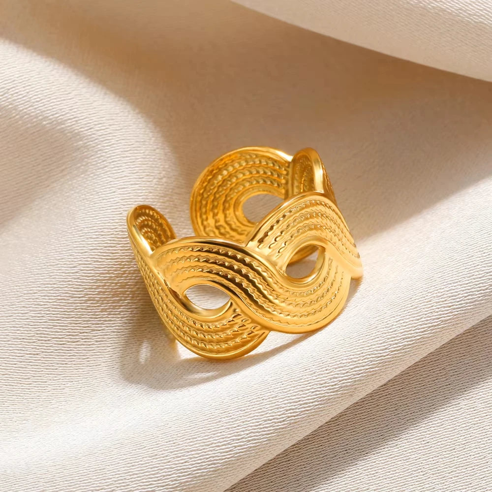 Aesthetic Gold Multi-Row Band